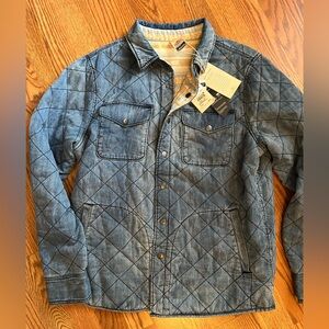 Faherty Bondi Reversible Doug Good Feather Jacket Indigo Aleutian Coast Large